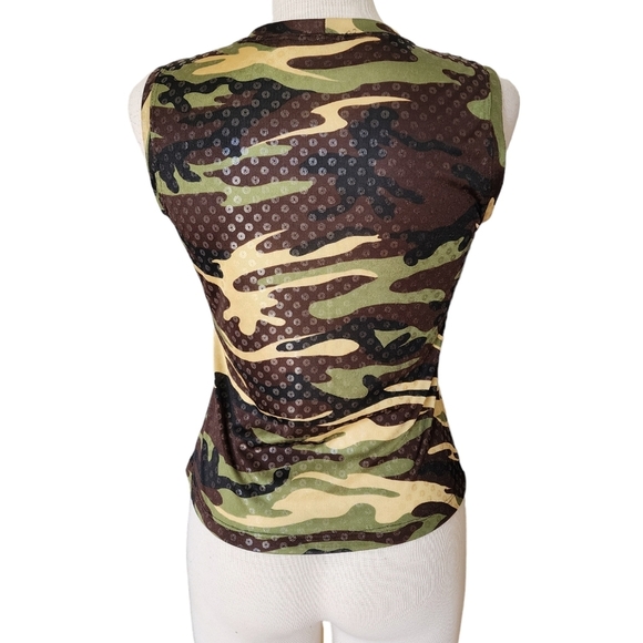 Camo Print Iridescent Women's Scoop Neck Tank Size S NWOT - Picture 4 of 4